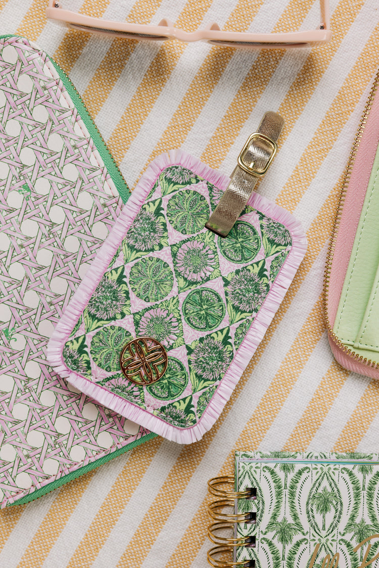 Luggage Tag, Tropical Tiles