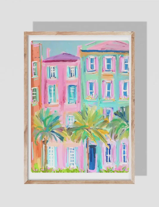 Rainbow Homes- Art Print- 8x10