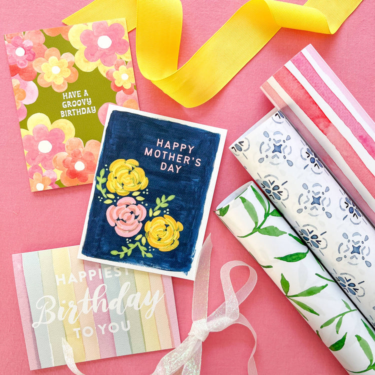 Have a Groovy Birthday Greeting Card | 70s Retro Flowers
