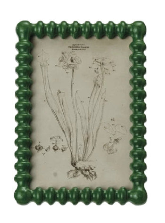 Picture Frame w/ Vintage Reproduction Image, 2 Colors (4” x