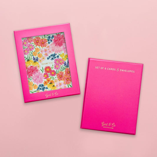 Bright Wildflowers Thank You Card Set | Box Set of 6