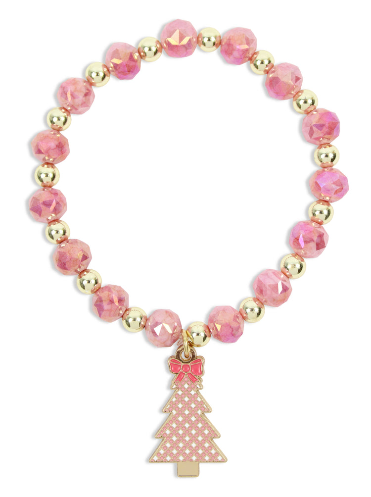 Annie Stretch Bracelet | Pink Gingham Tree