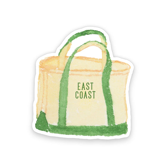 East Coast Tote Bag Sticker | East Coast Sticker | 1.8" x 2"