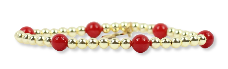 Lexi Stretch Bracelet - Cherry Red