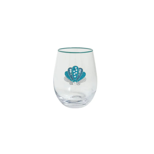 Sea Beaded Wine Glasses