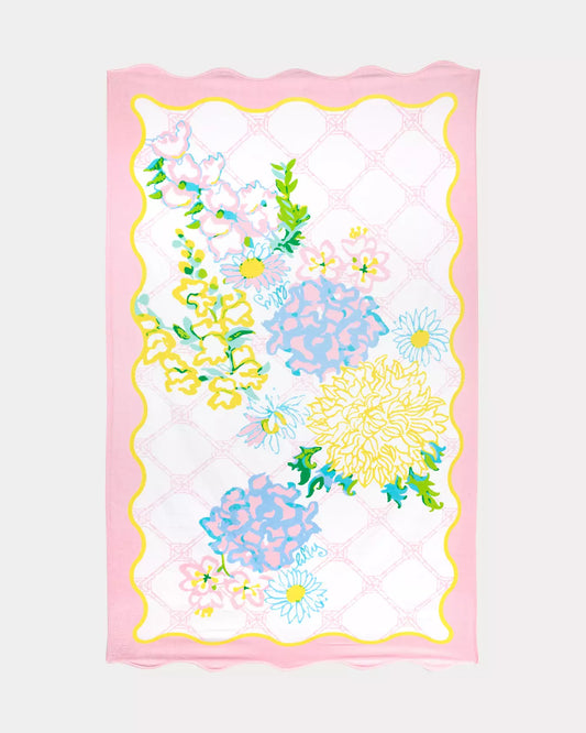 Scalloped Beach Towel, Lilly Garden Home
