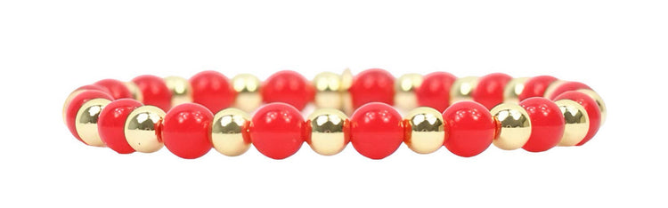Gigi Stretch Bracelet - Red