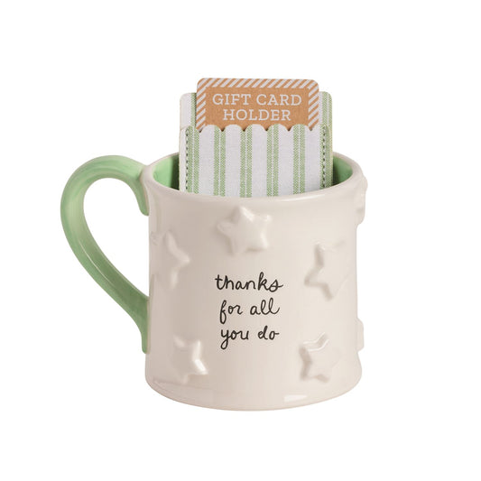 Green Thank You Mug & Gift Card Set