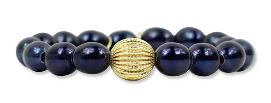 Kendley Stretch Bracelet- Navy Pearl