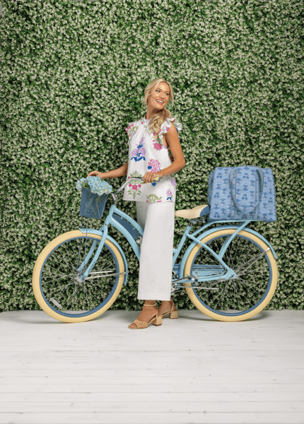 Cornflower Block Print Tote
