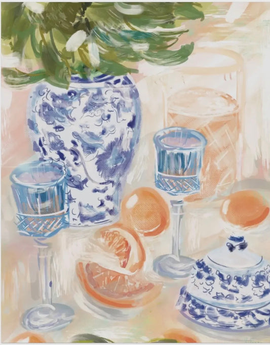 Chinoisorie & Citrus- Art Print- 8 x 10