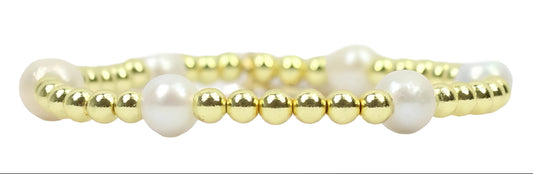 Lexi Stretch Bracelet- Pearl