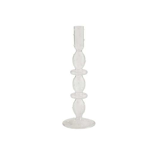 Glass Dot Candlesticks
