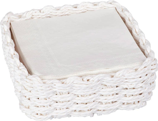 Paper Cocktail Napkin Paper Woven Caddy Paper Weave White
