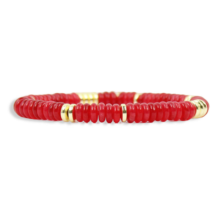 Annie Stretch Bracelet | Cardinal Red Slice