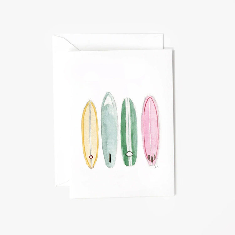 Surfboards tropical mini enclosure notecard