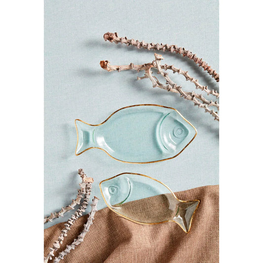 Gold Edge Fish Tray Set