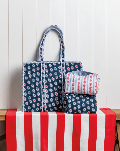 Americana Block Print Tote