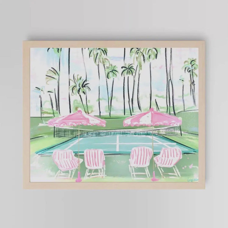 Tennis In Paradise- Art Print- 8x10