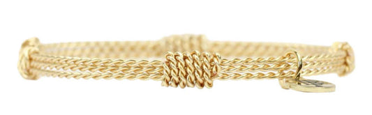 Twisted Wire Bangle Stacker- Gold