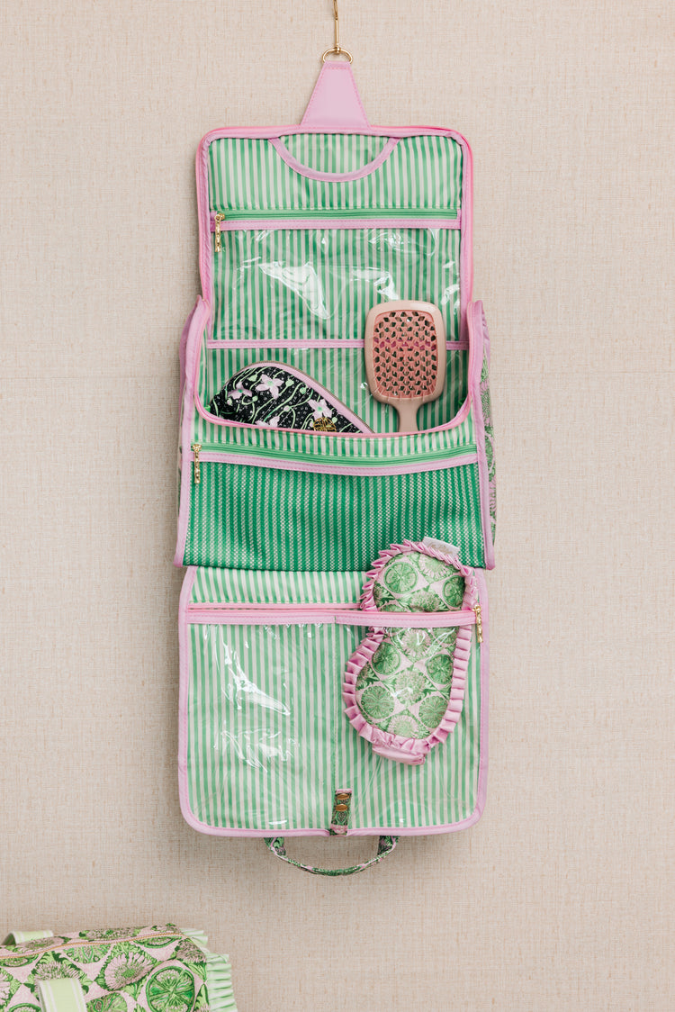 Hanging Toiletry Bag - Tropical Tiles