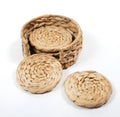 4pc Coaster Set- Nat Woven