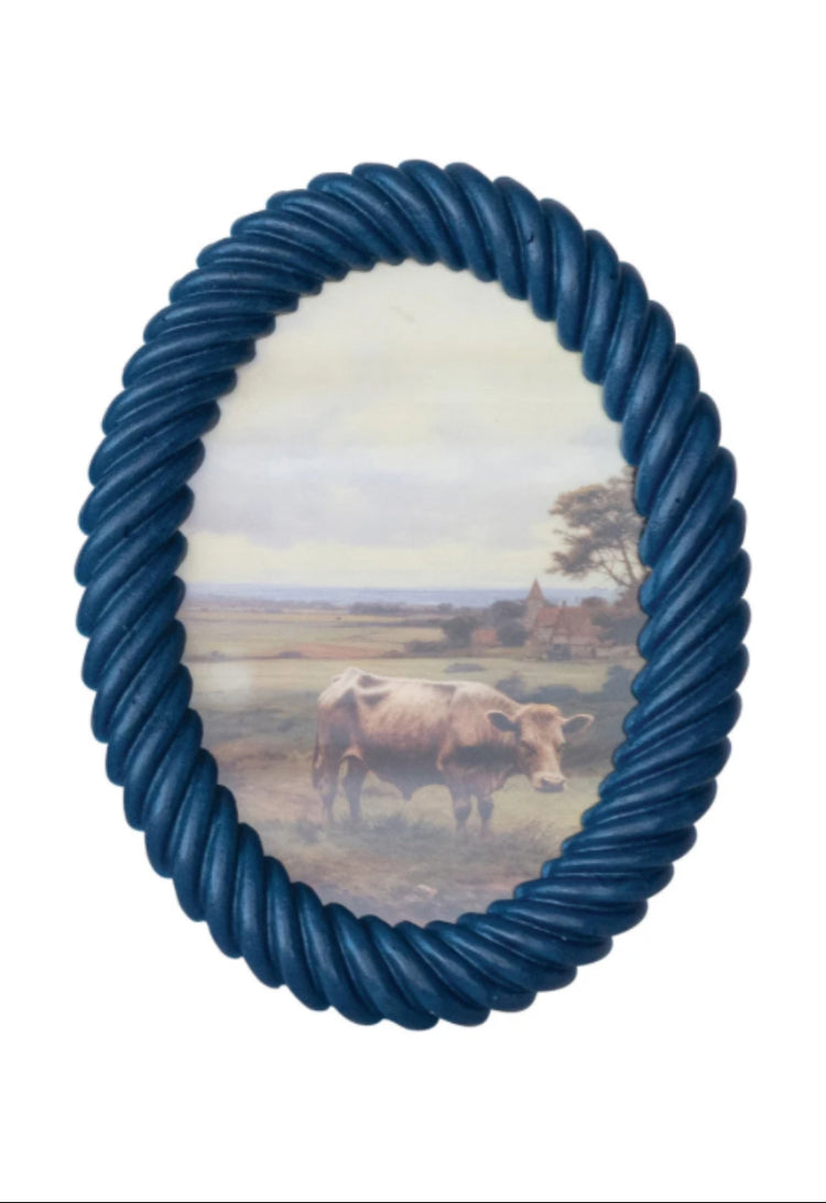 Oval Resin Twisted Photo Frame, 2 Colors (Holds 5” x 7” Photo)