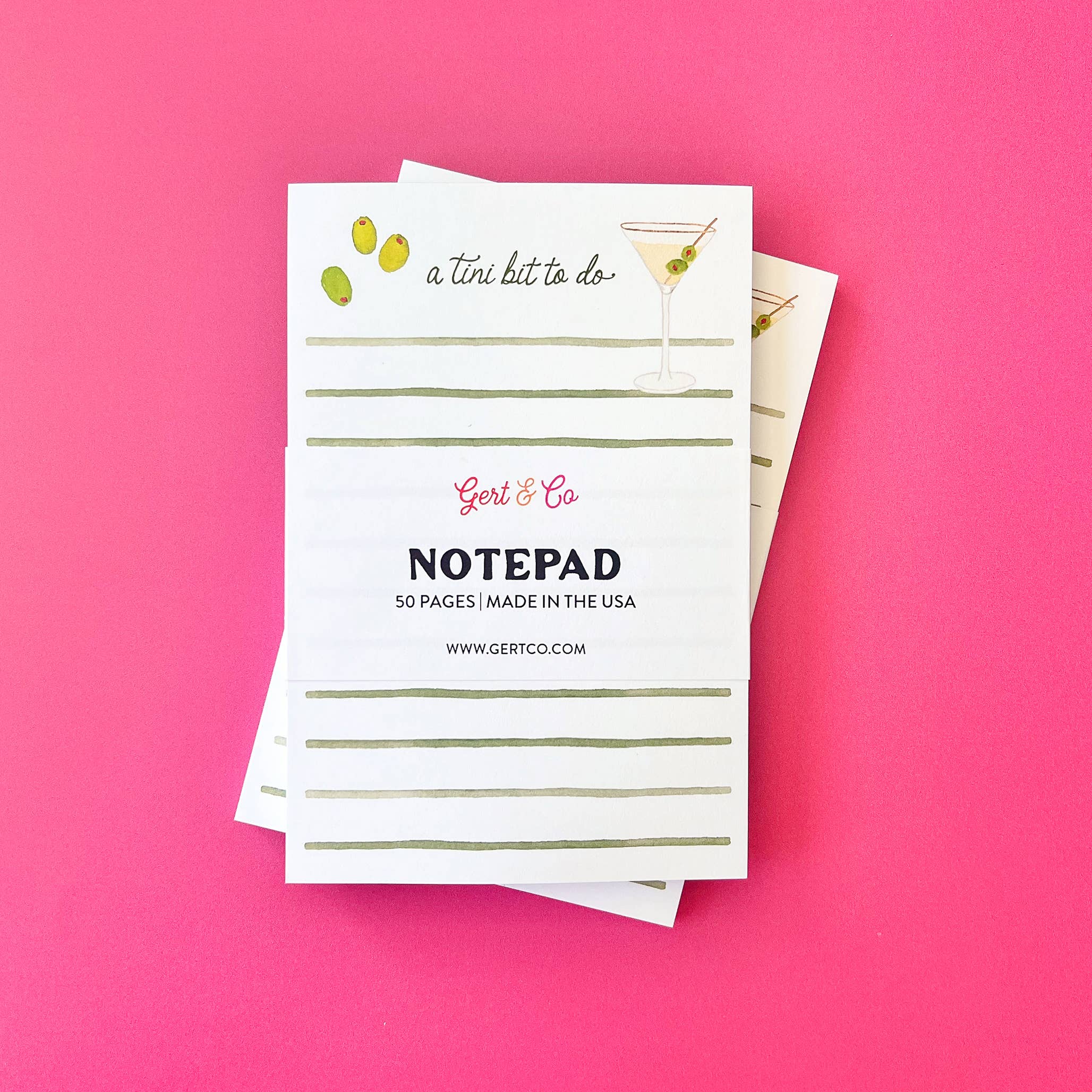 A Tini Bit To Do Notepad | Martini Notepad | 4"x6" Notepad