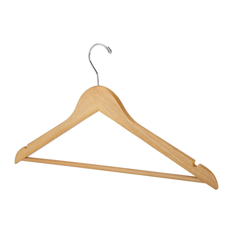 17" Natural Wood All Purpose Hangers - Case of 50