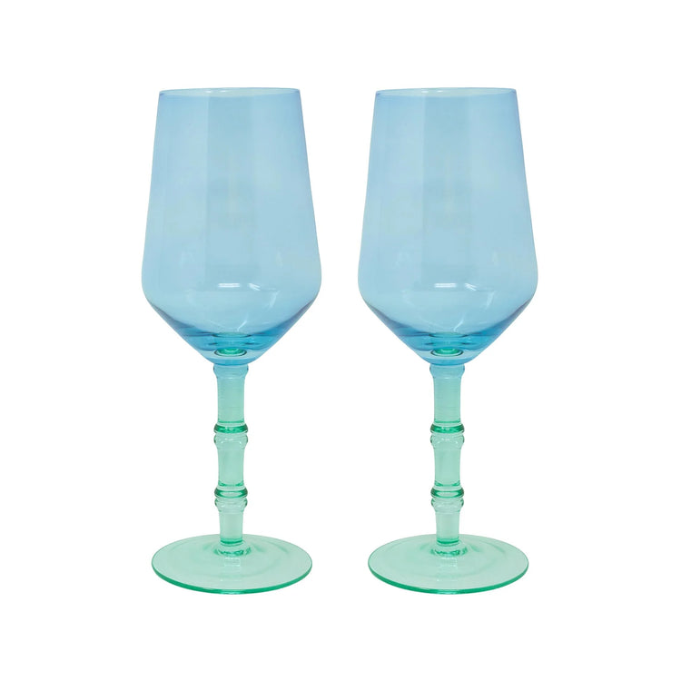 Wine Glass Set, Mint
Condition/Hydrangea Blue