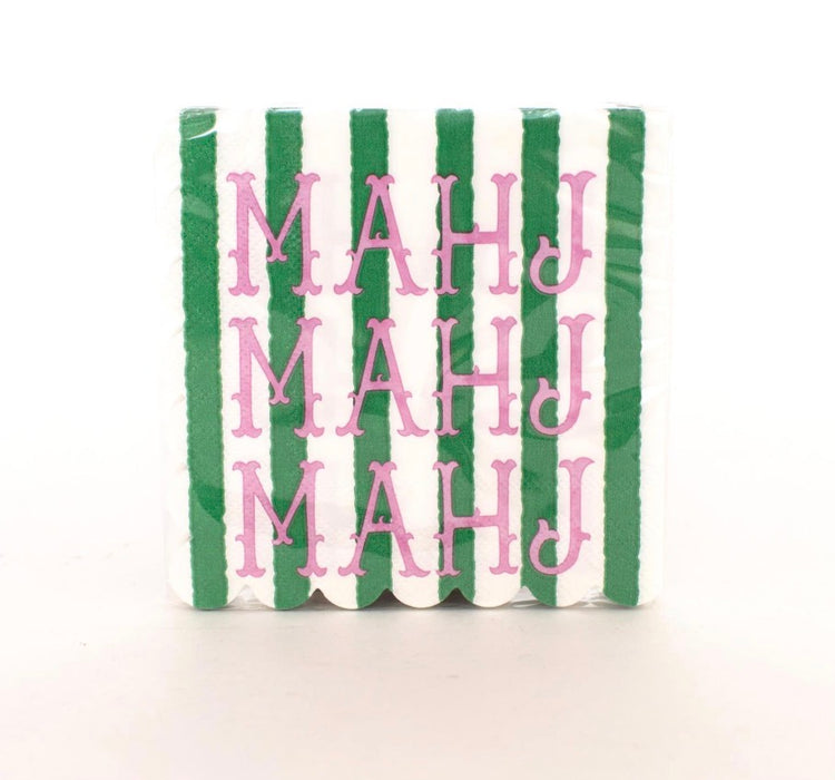 PAPER BEVERAGE NAPKINS - MAHJ MAHJ MAHJ - 16 CT