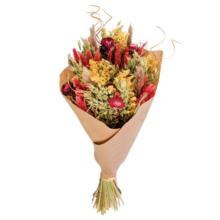 Mixed Dried Bright Floral Fall Bouquet Large