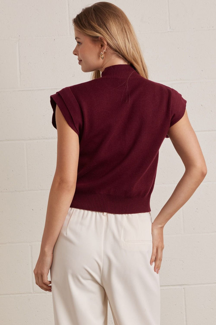 The Camille Mock Neck Sweater Top