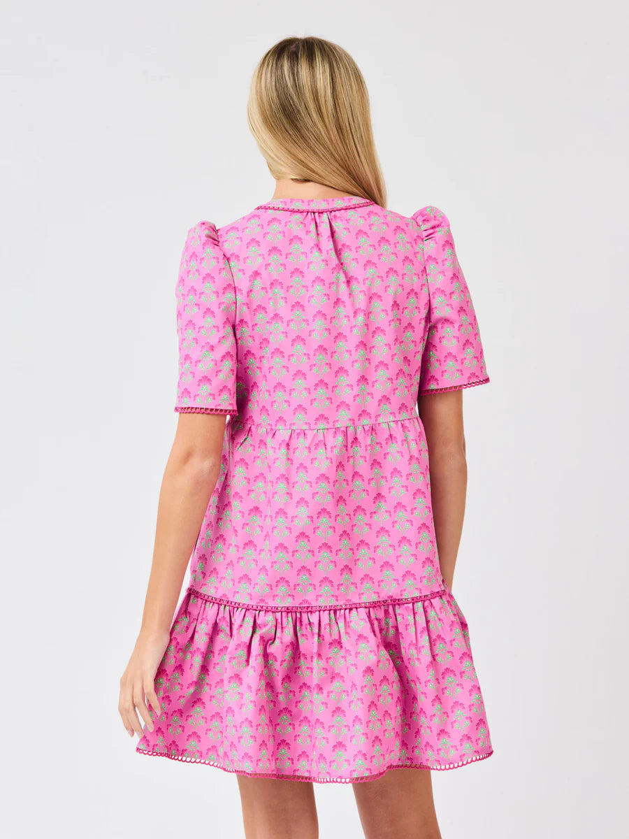Adelyn Dress | Deco Lilies Fuchsia