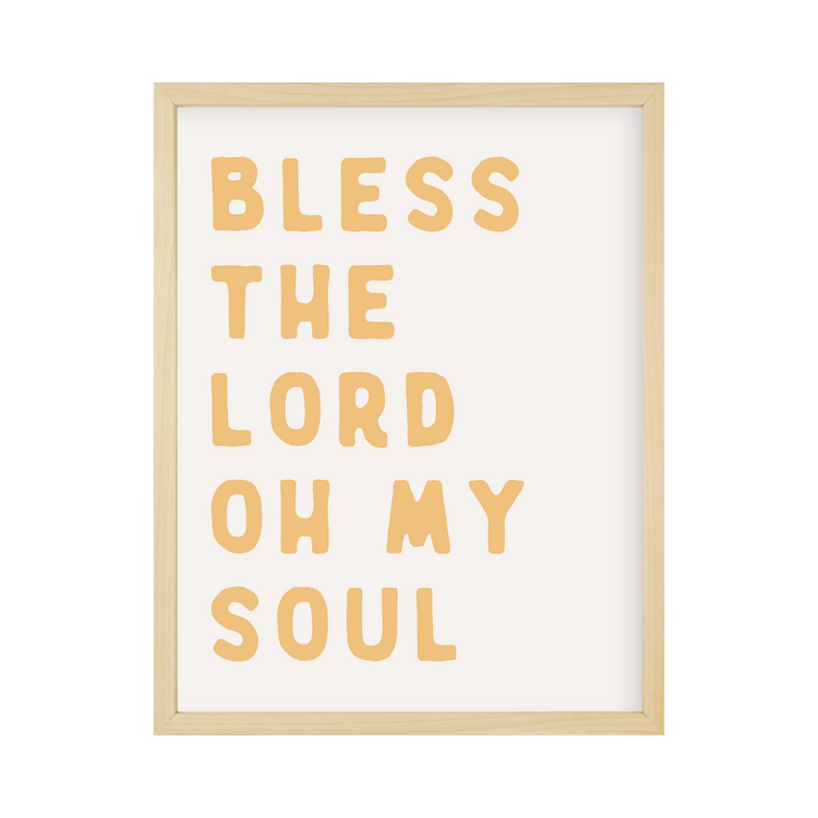 Bless The Lord Wall Art 11x14