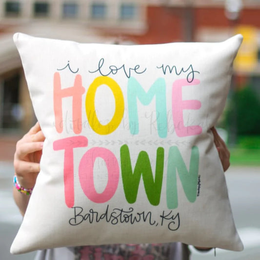 I Love My Hometown Pillow - Melbourne FL