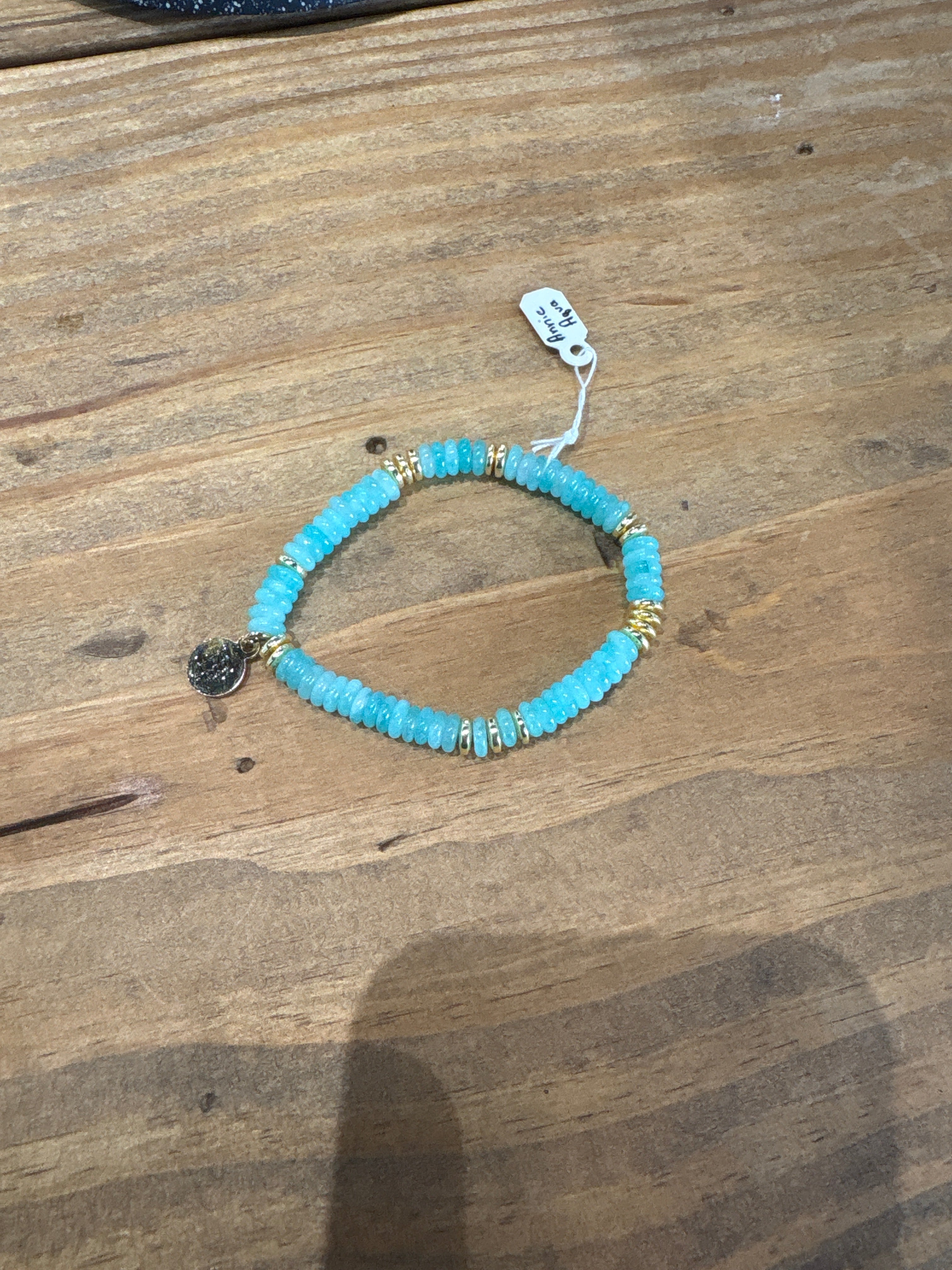 Annie Stretch Bracelet- Aqua