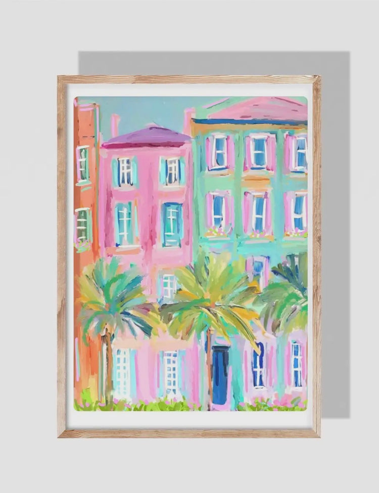 Rainbow Homes- Art Print- 8x10