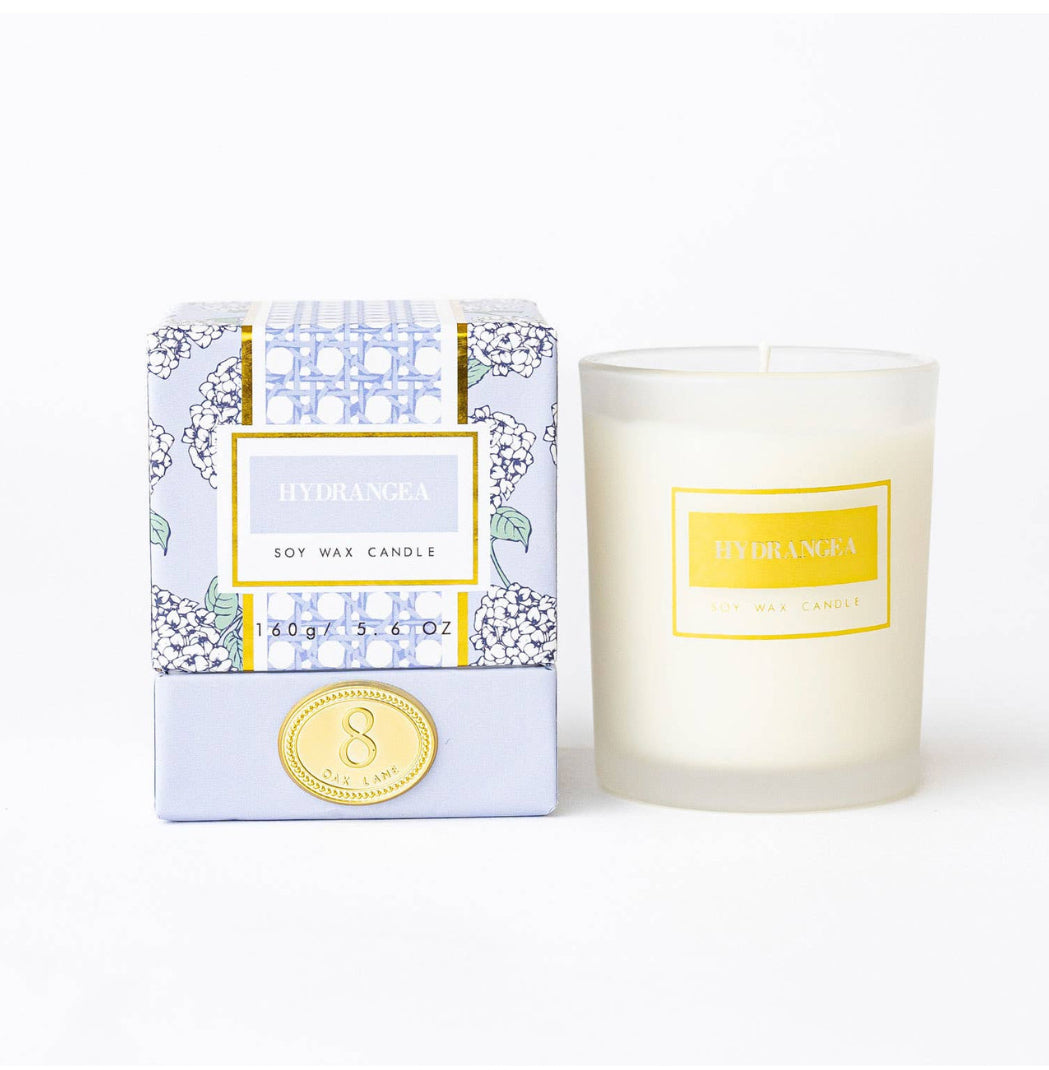 5.6oz Boxed Soy Candle- Hydrangea Stem