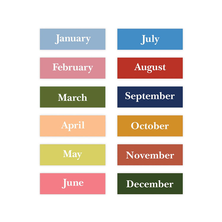 Perpetual Calendar Acrylic Holder, Colorblock