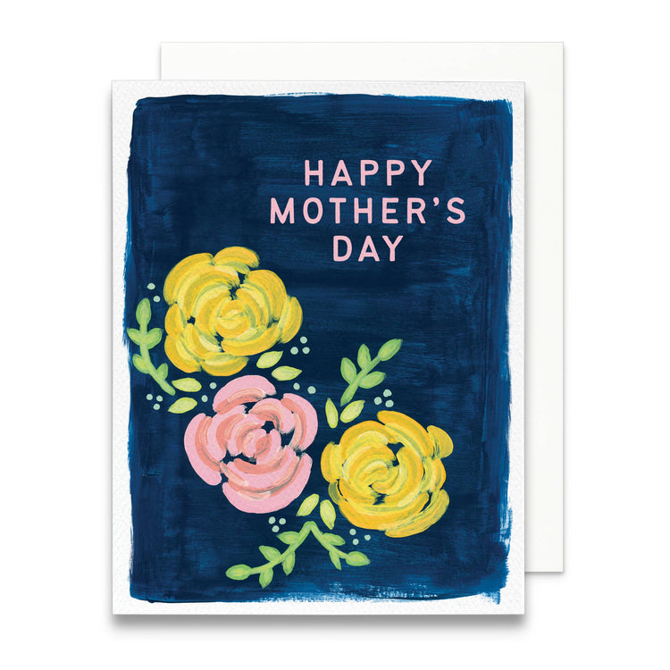 Happy Mother's Day Navy Floral Greeting Card | Bold Floral
