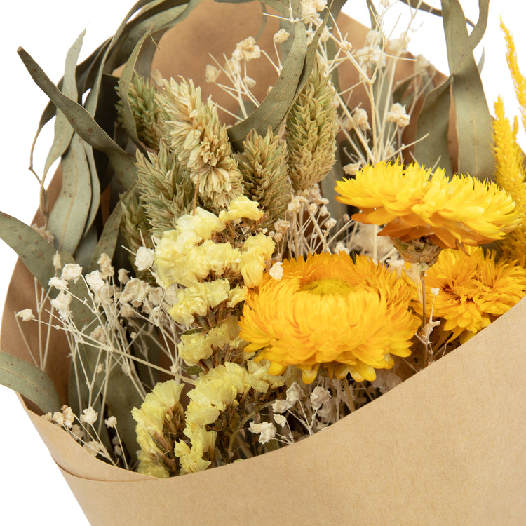 Mixed Dried Bouquet - Yellow and Natural Tones
