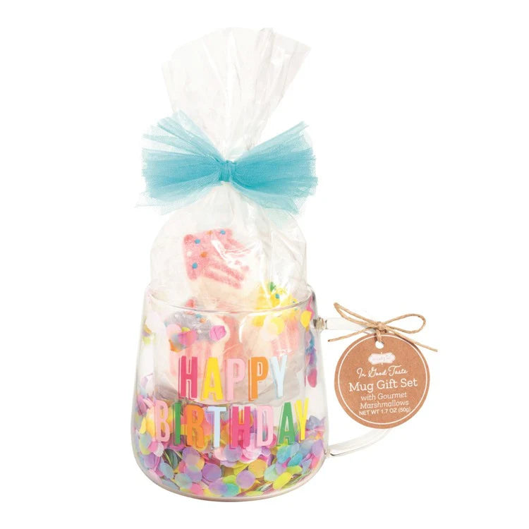 Birthday Glass Mug & Marshmallow Sets