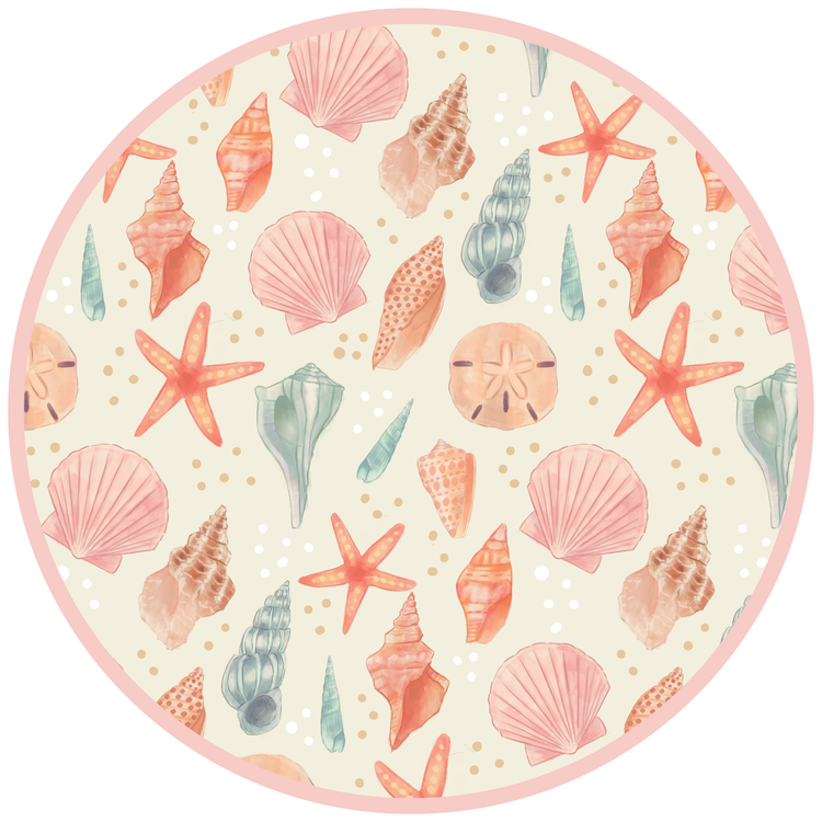 Sandy Seashells Beachy Bamboo Convertible Baby Pajamas: Beige/Multi