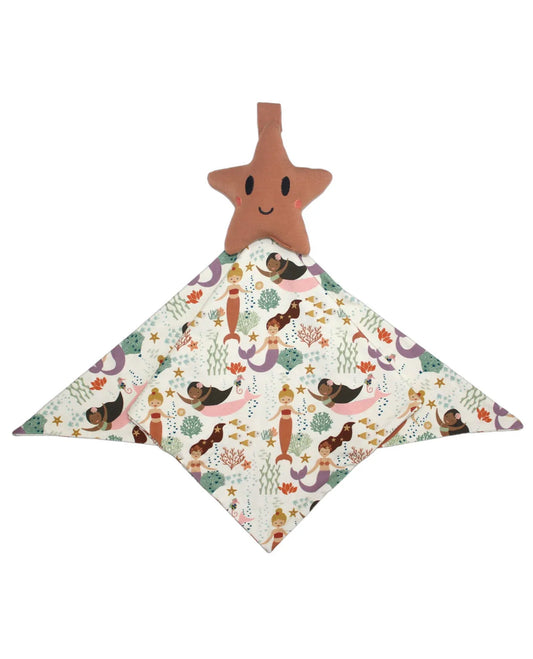 Making Waves Mermaids Starfish Baby Lovey- Beige/Multi/O/S