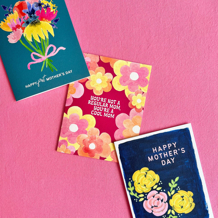 Happy Mother's Day Navy Floral Greeting Card | Bold Floral