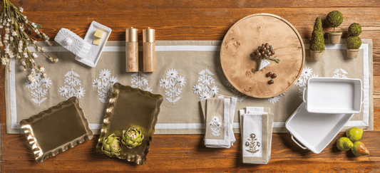 Burl Wood & Brass Salt & Pepper Grinder Set