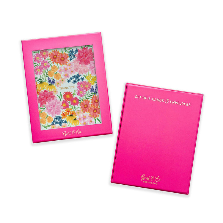 Bright Wildflowers Thank You Card Set | Box Set of 6