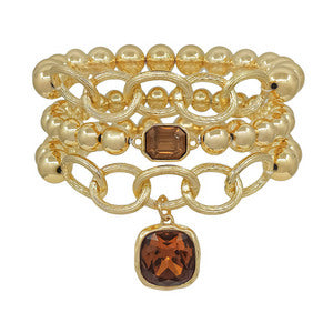 Golden Topaz Layered Bracelet