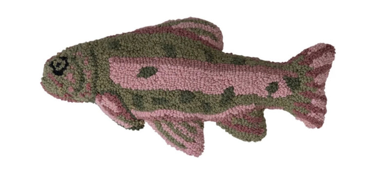 Woven Cotton Tufted Fish Shaped Pillow, 2 Styles